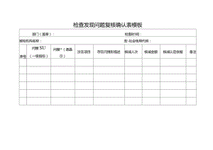 检查发现问题复核确认表模板.docx