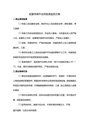 起重吊装作业危险源监控方案.docx