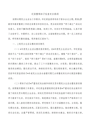纪委整顿班子检查发言提纲.docx