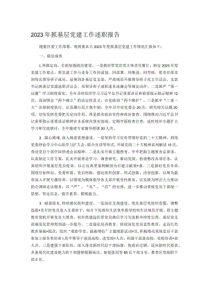2023年抓基层党建工作述职报告.docx