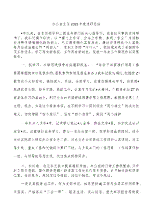 办公室主任2023年度述职总结.docx