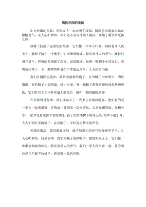橘园采摘的美篇.docx