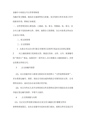 金融中小初创公司文件管理制度.docx