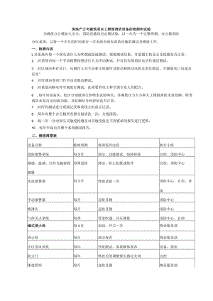 房地产公司建筑项目工程部消防设备的检测和试验.docx