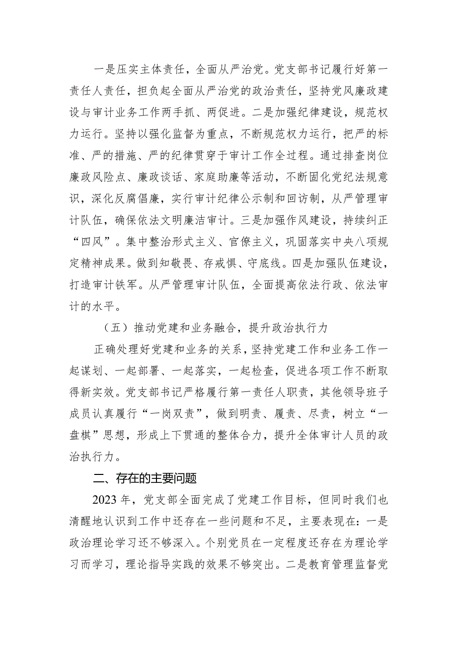 县审计局党支部2023年党建工作总结.docx_第3页