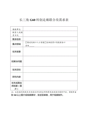 长三角G60科创走廊联合攻需求表.docx