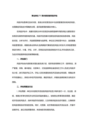 事业单位W局内部控制风险评估.docx