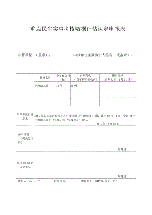 重点民生实事考核数据评估认定申报表.docx
