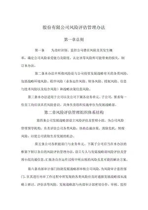 股份有限公司风险评估管理办法.docx