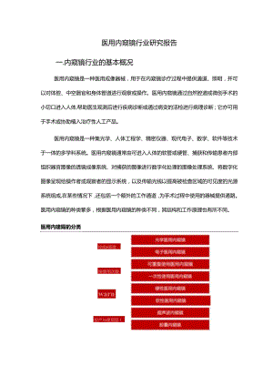 医用内窥镜行业研究报告.docx