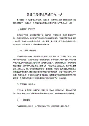 103-助理工程师试用期工作小结.docx