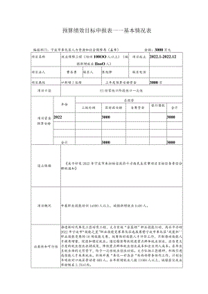 预算绩效目标申报表——基本情况表.docx