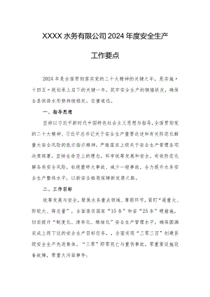 水务有限公司2024年度安全生产工作要点.docx