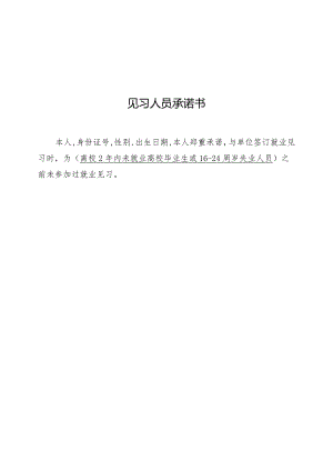 见习人员承诺书.docx