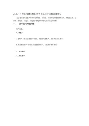 房地产开发公司置业顾问销售现场接待流程管理规定.docx