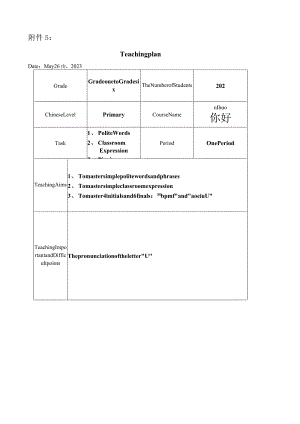 对外汉语零基础第一课时英文教案.docx