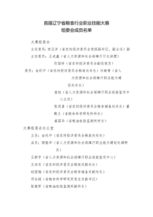 首届辽宁省粮食行业职业技能大赛.docx