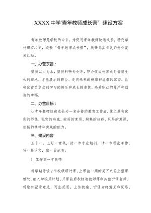 中学“青年教师成长营”建设方案.docx