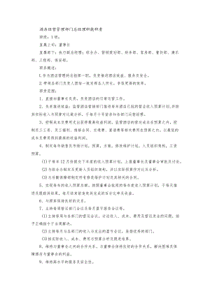 酒店经营管理部门总经理职能职责.docx