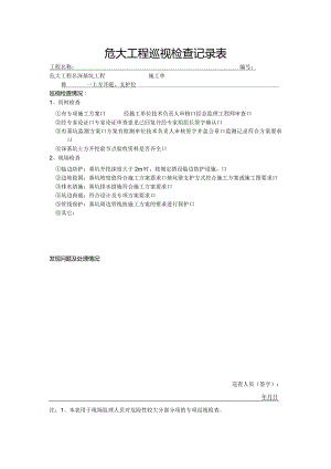 深基坑工程-土方开挖、支护、降水（危大巡视检查记录表）.docx