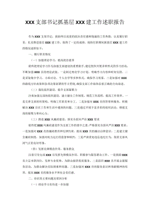 党支部书记抓基层党建工作述职报告.docx