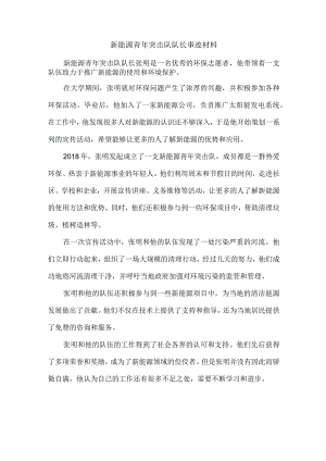 新能源青年突击队队长事迹材料.docx