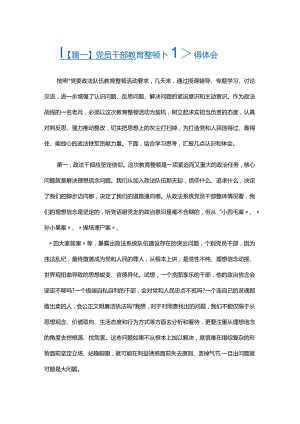 党员干部教育整顿心得体会三篇.docx