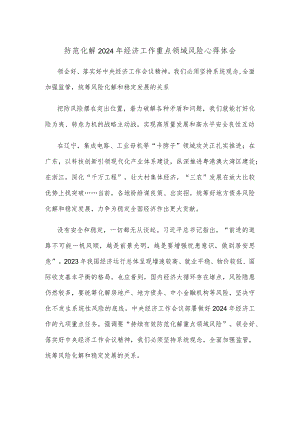 防范化解2024年经济工作重点领域风险心得体会.docx