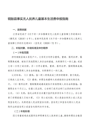 铜鼓县事实无人抚养儿童基本生活费申报指南.docx