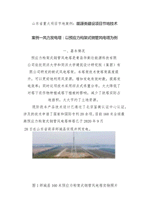 山东省重大项目节地案例：能源类建设项目节地技术.docx