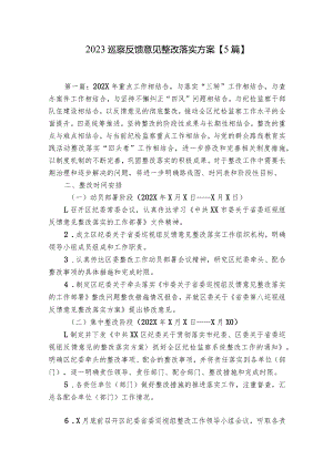 2023巡察反馈意见整改落实方案【5篇】.docx