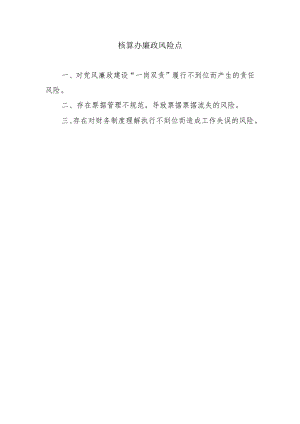 核算办廉政风险点.docx