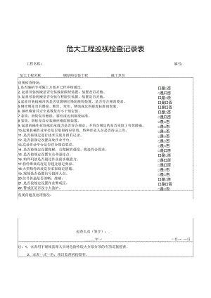 危大工程巡视检查记录表（钢结构吊装）.docx