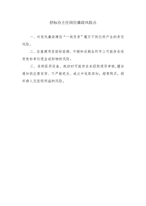 招标办主任岗位廉政风险点.docx