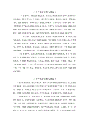 六个方面下步整改措施集锦 三.docx