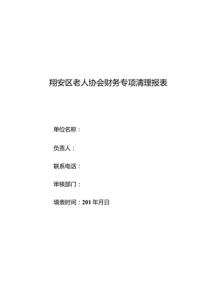 翔安区老人协会财务专项清理报表.docx