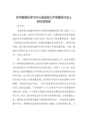 2024年理论中心组专题学习发言材料（精选两篇合辑）.docx