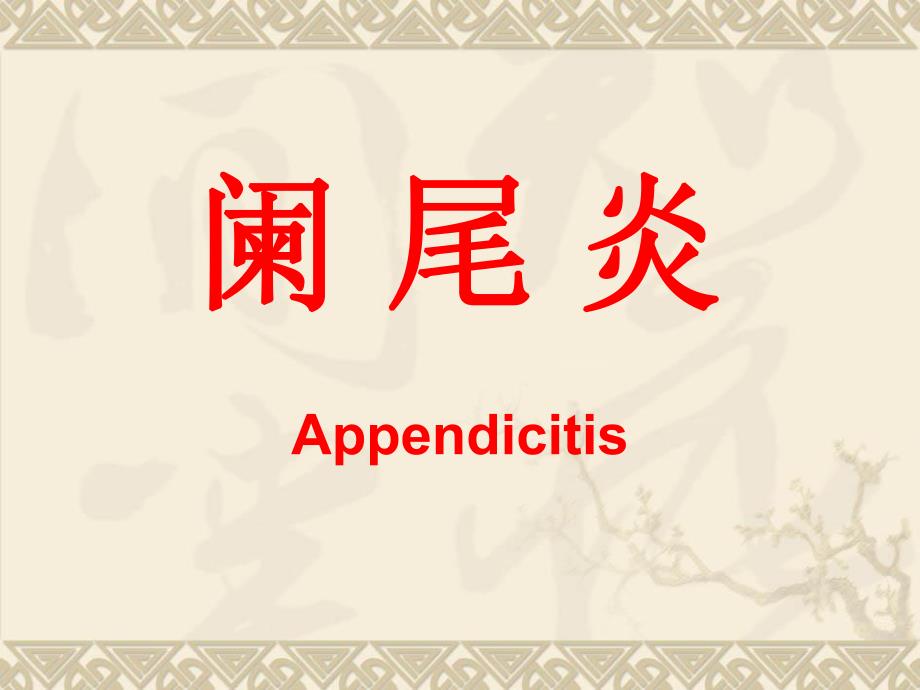 外科讲稿：阑尾 炎.ppt_第1页