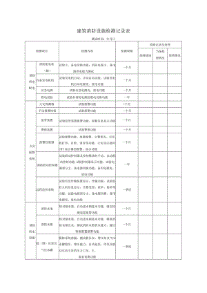 建筑消防设施检测记录表.docx
