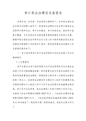 审计局法治建设情况自查报告.docx