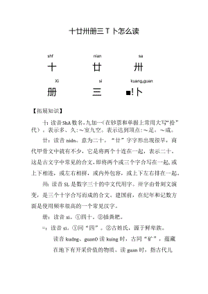 十廿卅卌亖卝怎么读.docx