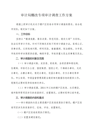 审计局棚改专项审计调查工作方案.docx