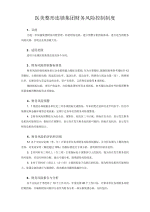 医美整形连锁集团财务风险控制制度.docx