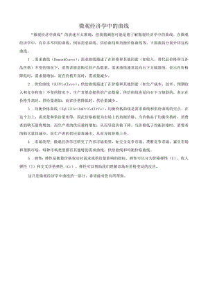微观经济学曲线.docx