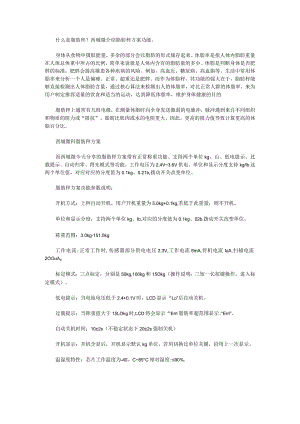 什么是脂肪秤？西城微介绍脂肪秤方案功能.docx