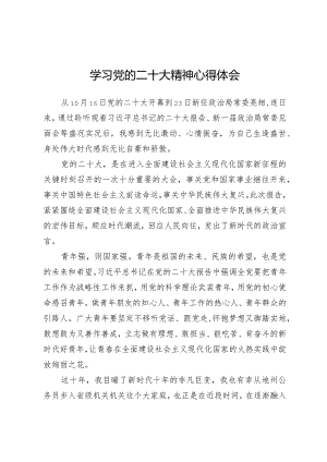 学习贯彻党的二十大精神专题—学习党的二十大精神心得体会6.docx