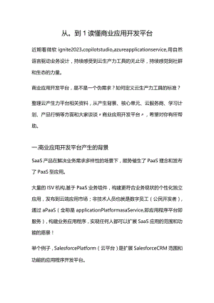 从0到1读懂商业应用开发平台.docx