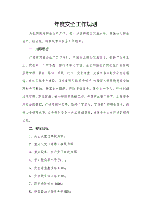 年度安全工作规划.docx