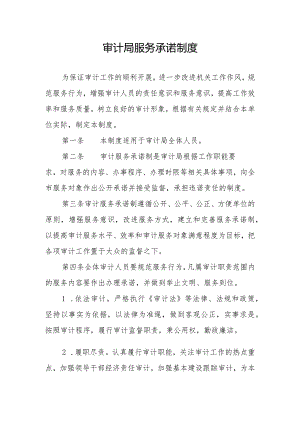 审计局服务承诺制度.docx