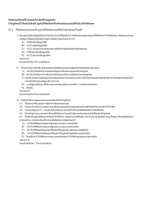 国际经济学期末考试题库.docx